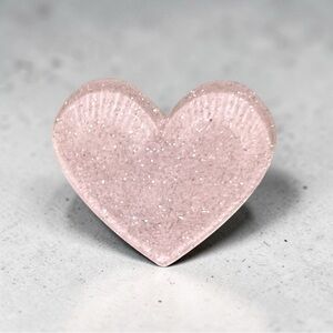 NEW Sparkling White Heart Lapel Pin